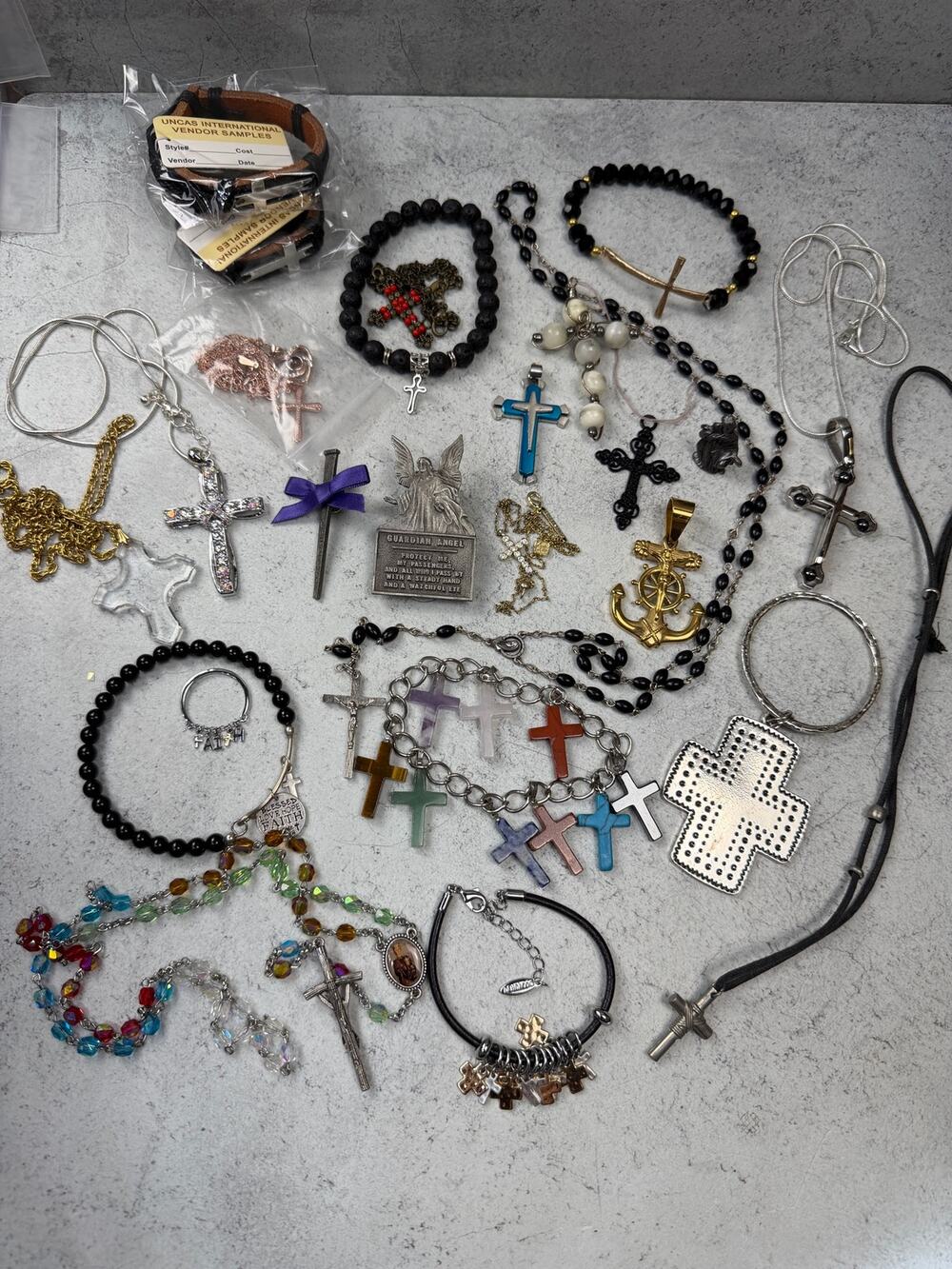 Large Religious Lot of Mixed Jewelry and Pendants
